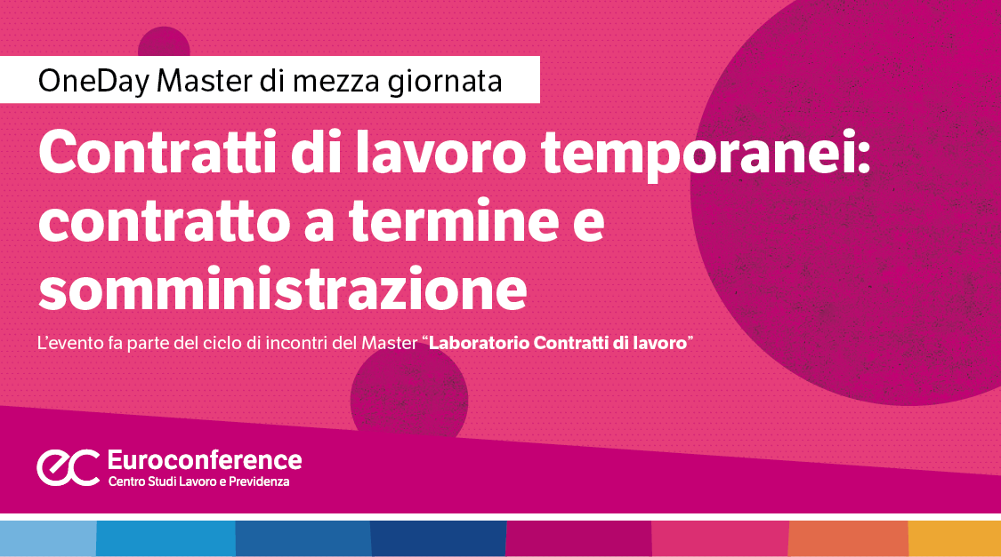Immagine Master contratto a termine e somministrazione | Euroconference